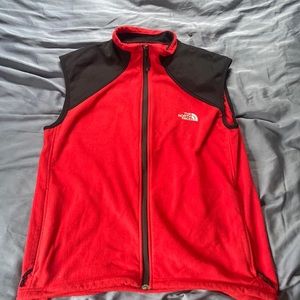 The North Face red black Men’s Large Fleece Vest